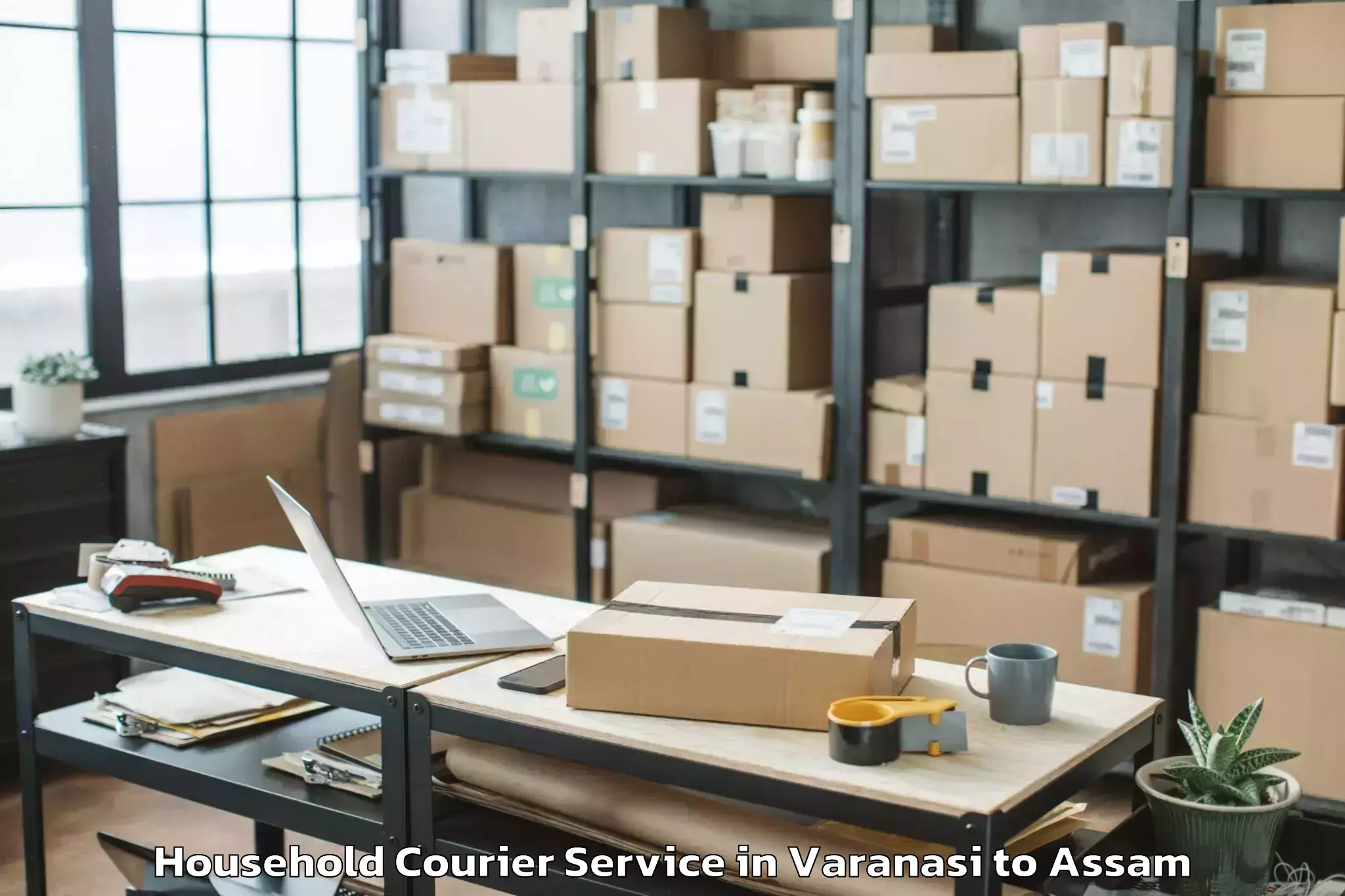 Professional Varanasi to Barpeta Road Household Courier